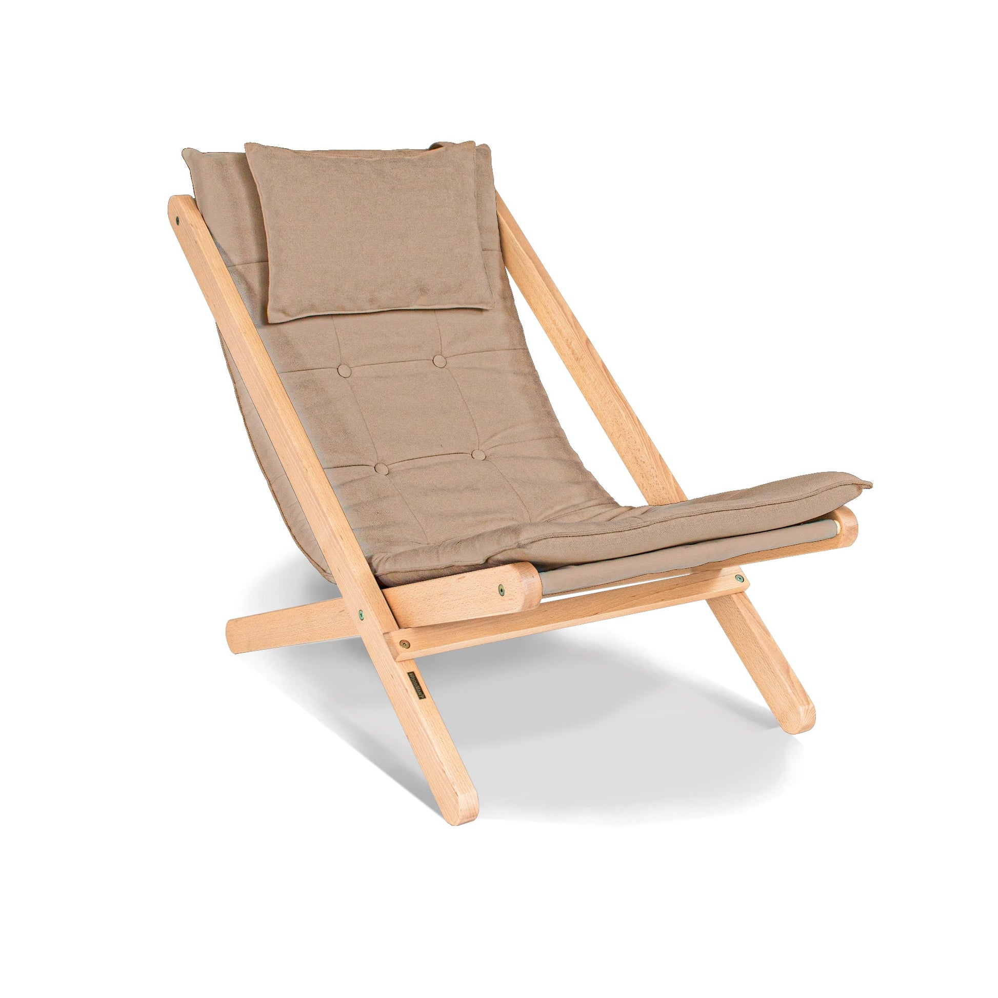 update alt-text with template ALLEGRO Wooden Deckchair Cushion Seat-Stoel-Marior HOME-Untreated-Beige-Allegro_deckchair_beige_74ba5147-e321-4518-930d-11bf82bb54c6-chairs, stoel-Product type: folding deck chair with soft seat pad Frame material: solid beech wood (certified FSC) Frame colours: untreated (no oil, no varnish) natural (linseed oil) walnut (linseed oil) Seat: polyester fabric, polyurethane foam filling Fabric colours: 10 colours available Backrest adjustment: no Assembly: one person easy assembly