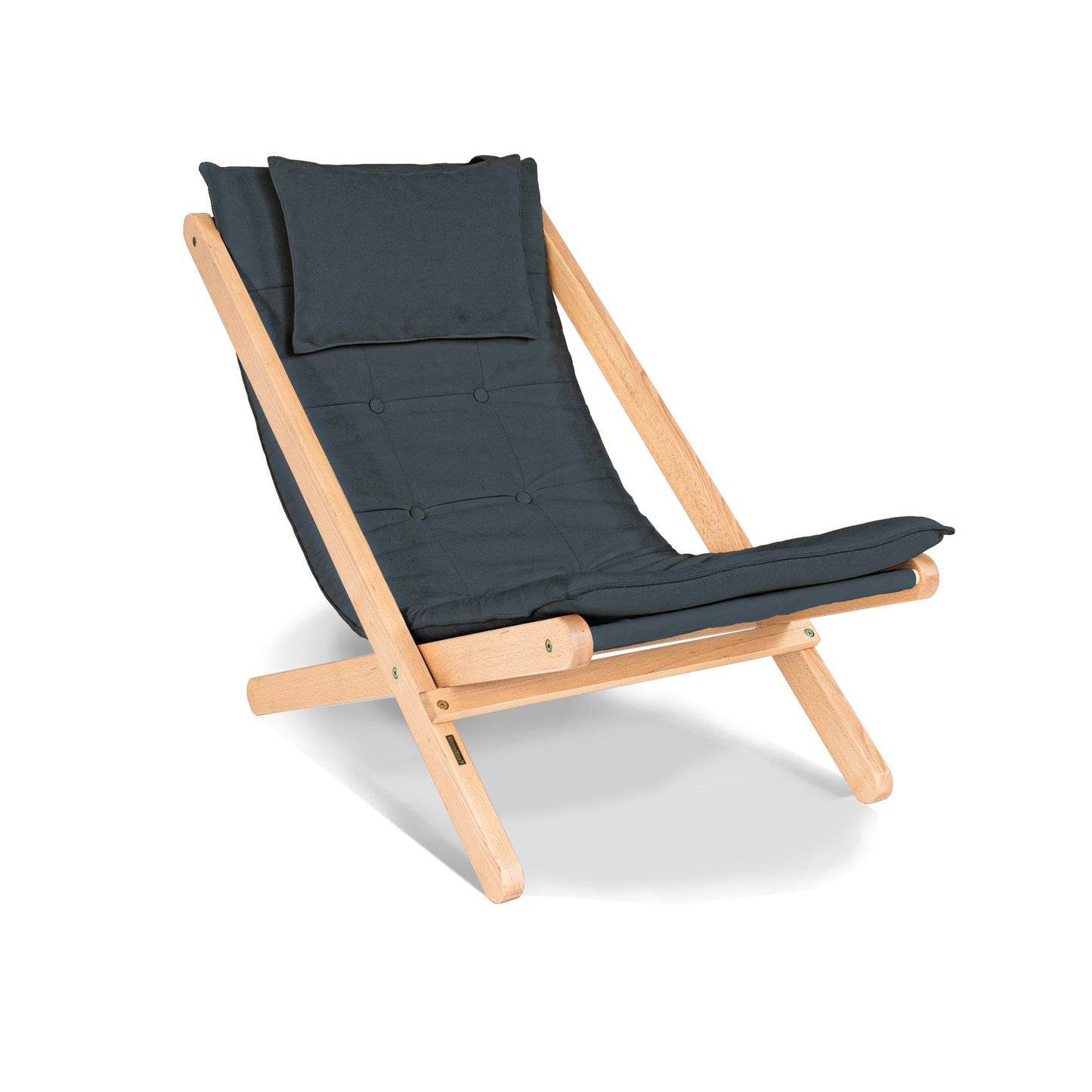 update alt-text with template ALLEGRO Wooden Deckchair Cushion Seat-Stoel-Marior HOME-Untreated-Graphite-Allegro_deckchair_graphite_da8e22dc-e55a-4318-b472-f3831e7f479b-chairs, stoel-Product type: folding deck chair with soft seat pad Frame material: solid beech wood (certified FSC) Frame colours: untreated (no oil, no varnish) natural (linseed oil) walnut (linseed oil) Seat: polyester fabric, polyurethane foam filling Fabric colours: 10 colours available Backrest adjustment: no Assembly: one person easy as