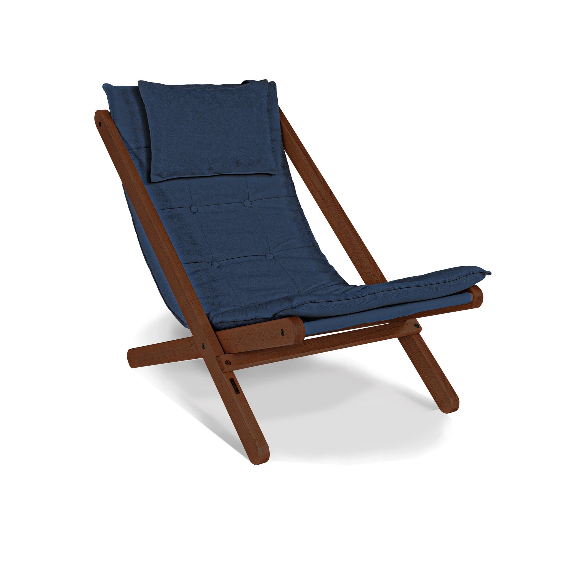 update alt-text with template ALLEGRO Wooden Deckchair Cushion Seat-Stoel-Marior HOME-Walnut-Blue-Allegro_deckchair_walnut_blue_d7c2b484-2603-4a20-a23b-4a48852bf819-chairs, stoel-Product type: folding deck chair with soft seat pad Frame material: solid beech wood (certified FSC) Frame colours: untreated (no oil, no varnish) natural (linseed oil) walnut (linseed oil) Seat: polyester fabric, polyurethane foam filling Fabric colours: 10 colours available Backrest adjustment: no Assembly: one person easy assemb