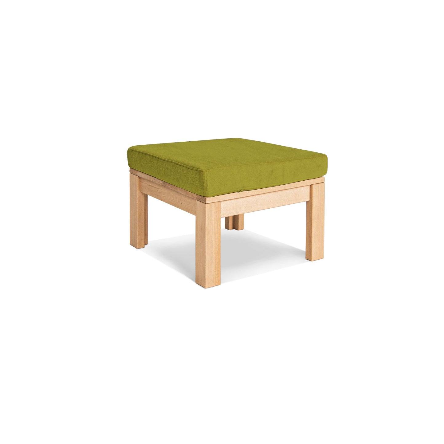 update alt-text with template MEXICO Pouffe Coffee Table, Solid Wood-Poef-Marior HOME-Untreated-Green-Mexico_table_pouffe_green_e0d3baac-a830-4759-93a3-f094e61dd387-poef, pouffes-Product type: pouffe Frame material: solid beech wood (certified FSC) Frame colours: untreated (no oil, no varnish) natural (linseed oil) walnut (linseed oil) Seat: polyester fabric, polyurethane foam filling Fabric colours: 10 colours available Assembly: one person easy assembly Assembly instruction: included Assembly tools: inclu