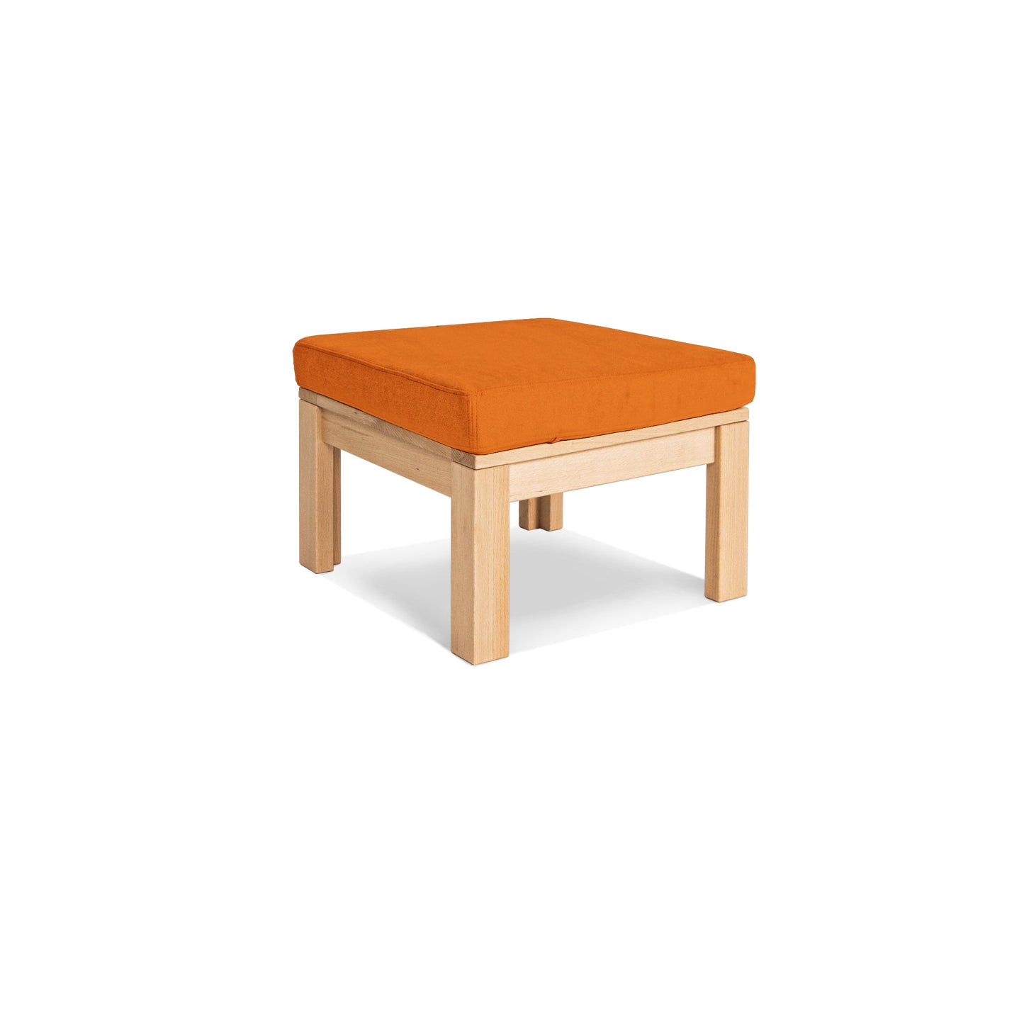 update alt-text with template MEXICO Pouffe Coffee Table, Solid Wood-Poef-Marior HOME-Untreated-Orange-Mexico_table_pouffe_orange_2c4084e7-c943-41c3-8e04-fb62d9edc7aa-poef, pouffes-Product type: pouffe Frame material: solid beech wood (certified FSC) Frame colours: untreated (no oil, no varnish) natural (linseed oil) walnut (linseed oil) Seat: polyester fabric, polyurethane foam filling Fabric colours: 10 colours available Assembly: one person easy assembly Assembly instruction: included Assembly tools: inc