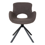 Amorim Dining Chair-Dining Room Chair Bouclé Mushroom Color-Set of 2