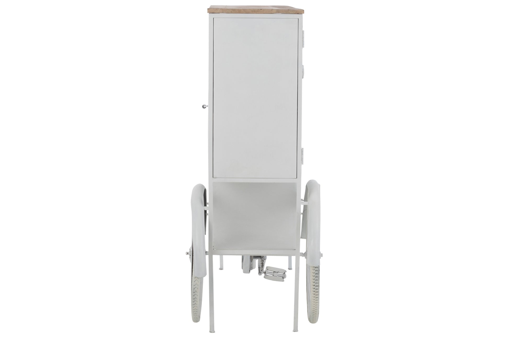 Barfiets Wit Mangohout-Bar-J-Line-Wit-bar-bicycle-met-mango-whi-nat-4-Bar, outdoor, Tuin, wijn-Breedte 64 Hoogte 119 Lengte 173 Gewicht 60,25 kg Verzameling ZOMER 2022 Materiaal samenstelling IJZER (85%),MANGOHOUT(10%),RUBBER(5%)-5400924207373-20737-Cerasus Homestyle