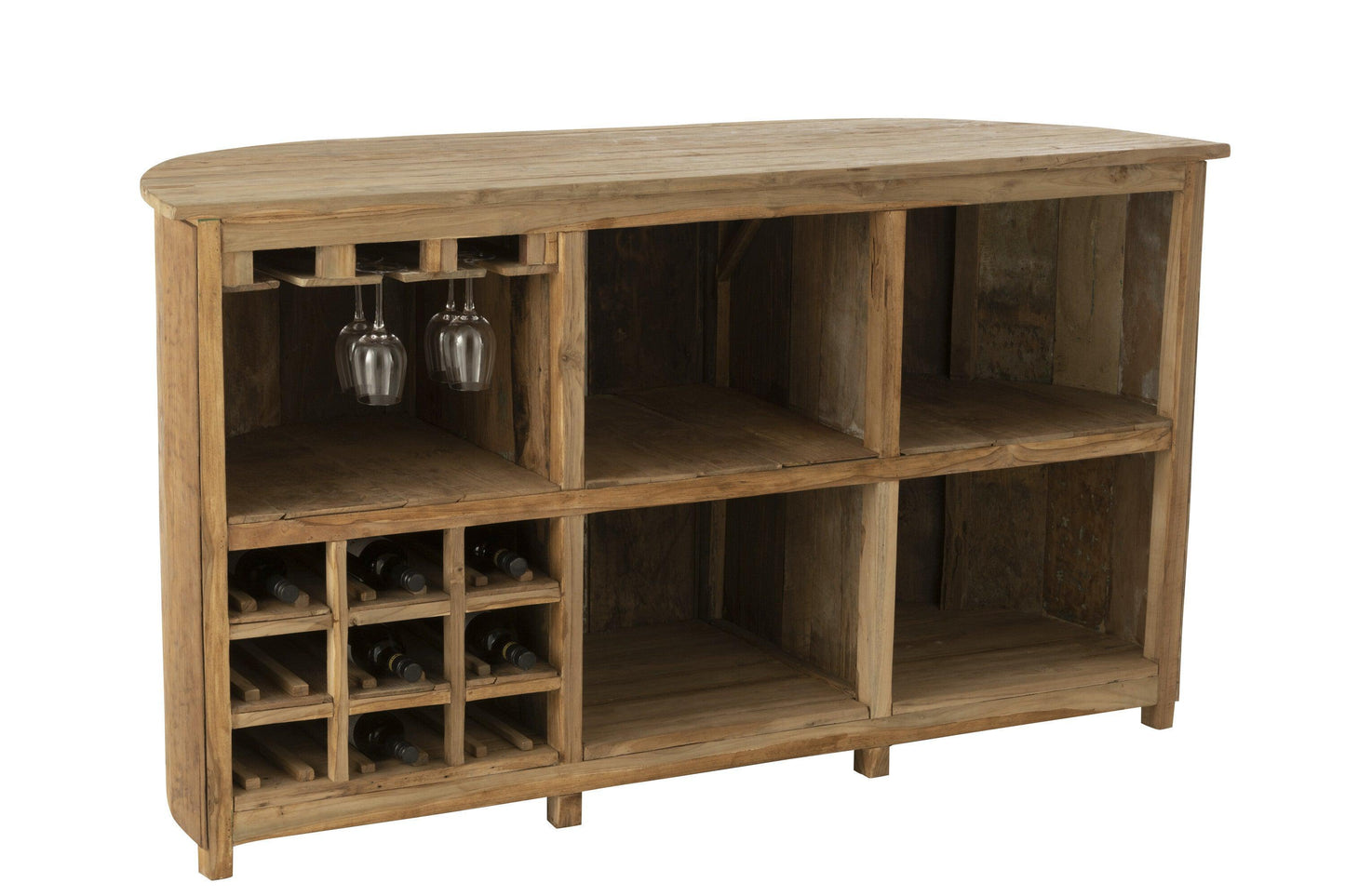 Loungy Bar Teakhout-Kast-J-Line-Teakhout-bar-loungy-wood-natural-13-bar-Breedte 65 Hoogte 108 Lengte 180 Gewicht 100 kg Verzameling ZOMER 2024 Kleur 1 NATUURLIJK Materiaal samenstelling TEAKHOUT (100%) Maximaal zitgewicht 150 Montage vereist Nvt-5400924408152-40815-Cerasus Homestyle