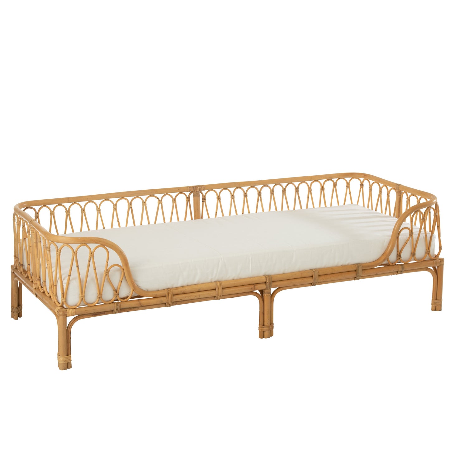 Pierre Rattan Bed Naturel-Bed-J-Line-bed-pierre-rattan-nat-1-bed, outdoor-Breedte 77 Hoogte 55 Lengte 186 Gewicht 14,8 kg Verzameling ZOMER 2023 Kleur 1 NATUURLIJK Materiaal samenstelling ROTAN(90%),STOF(5%),SCHUIM(5%) Maximaal zitgewicht 100 Montage vereist Nvt-5400924310585-31058-Cerasus Homestyle