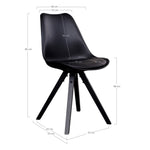 Bergen Dining Chair - Stoel in zwart met zwarte houten poten - set van 2-Stoel-House Nordic-bergen-dining-chair-chair-in-black-with-black-wood-legs-6-eetkamerstoel, stoel-Stoel in zwart met zwarte houten poten Materiaal PU-leer, Resistent gegoten kunststof, Rubberwood Kleur Zwart-5713917002917-1001023-Cerasus Homestyle