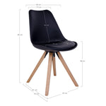 Bergen Dining Chair - Stoel in zwart - set van 2-Stoel-House Nordic-bergen-dining-chair-chair-in-black-with-natural-wood-legs-6-eetkamerstoel, stoel-Stoel in zwart met naturel houten poten Materiaal PU-leer, Resistent gegoten kunststof, Rubberwood Kleur Zwart-5713917003013-1001022-Cerasus Homestyle