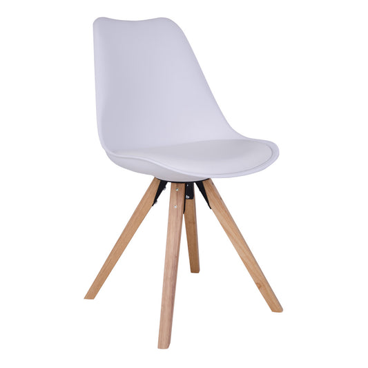 Bergen Dining Chair - Stoel in wit - set van 2-Stoel-House Nordic-bergen-dining-chair-chair-in-white-with-natural-wood-legs-1-eetkamerstoel, stoel-Witte stoel met naturel houten poten Materiaal PU-leer, Resistent gegoten kunststof, Rubberwood Kleur Wit-5713917003167-1001020-Cerasus Homestyle