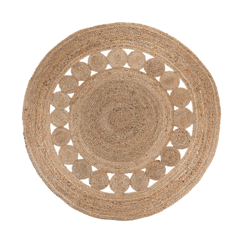 Bombay Back - Braided Jute rug - Natural Ø150 cm