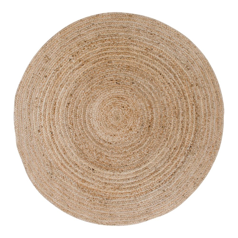 Bombay Teppich – Teppich aus geflochtener Jute – Natur Ø180 cm