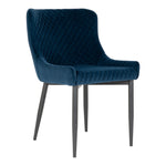 Boston Dining Chair - Stoel in donkerblauw fluweel-Stoel-House Nordic-boston-dining-chair-chair-in-dark-blue-velvet-with-black-legs-1-eetkamerstoel, stoel-Stoel in donkerblauw fluweel met zwarte poten Materiaal Fluweel, staal Kleur Donkerblauw-5713917001217-1001230-Cerasus Homestyle