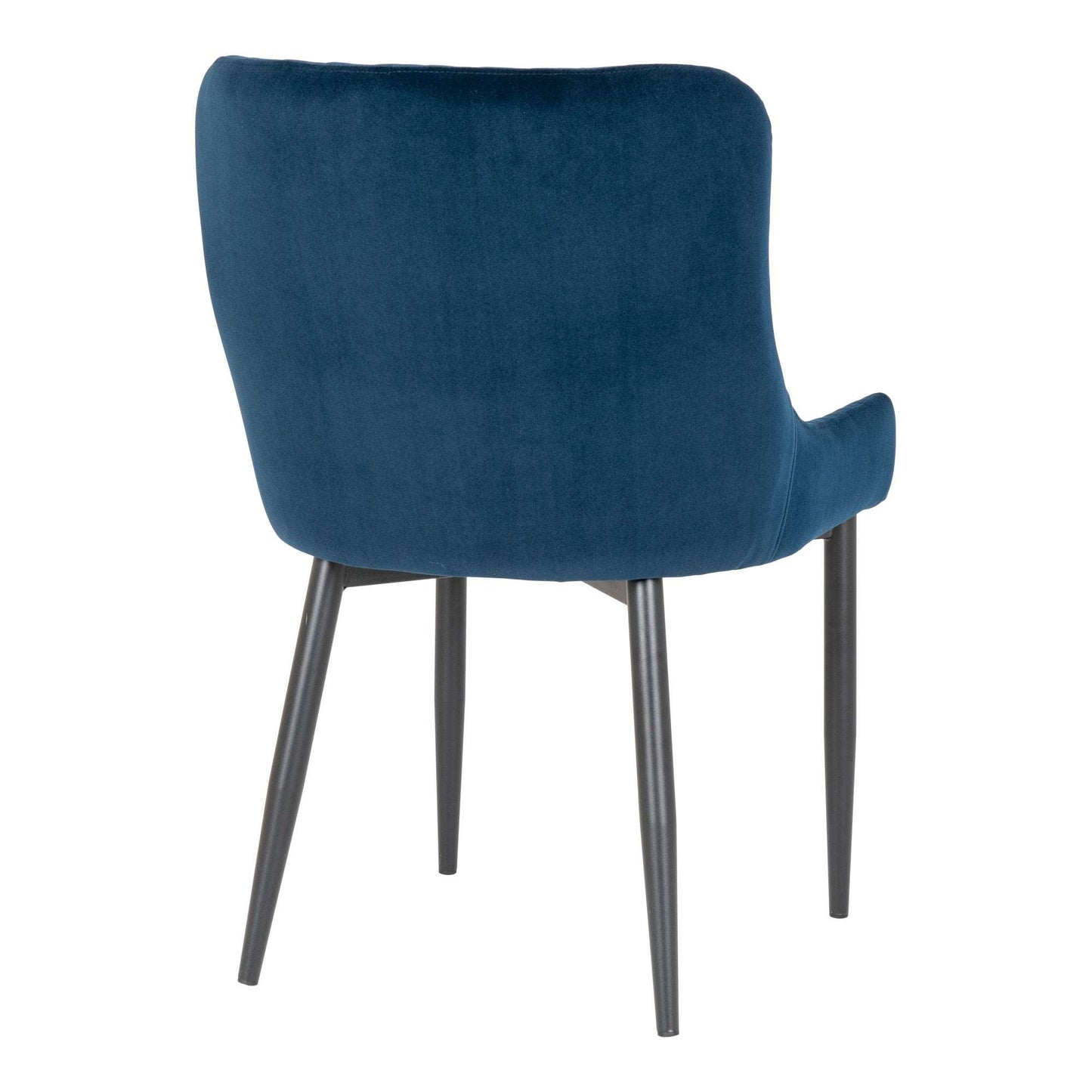 Boston Dining Chair - Stoel in donkerblauw fluweel-Stoel-House Nordic-boston-dining-chair-chair-in-dark-blue-velvet-with-black-legs-5-eetkamerstoel, stoel-Stoel in donkerblauw fluweel met zwarte poten Materiaal Fluweel, staal Kleur Donkerblauw-5713917001217-1001230-Cerasus Homestyle