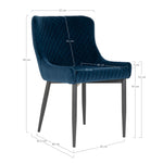 Boston Dining Chair - Stoel in donkerblauw fluweel-Stoel-House Nordic-boston-dining-chair-chair-in-dark-blue-velvet-with-black-legs-6-eetkamerstoel, stoel-Stoel in donkerblauw fluweel met zwarte poten Materiaal Fluweel, staal Kleur Donkerblauw-5713917001217-1001230-Cerasus Homestyle
