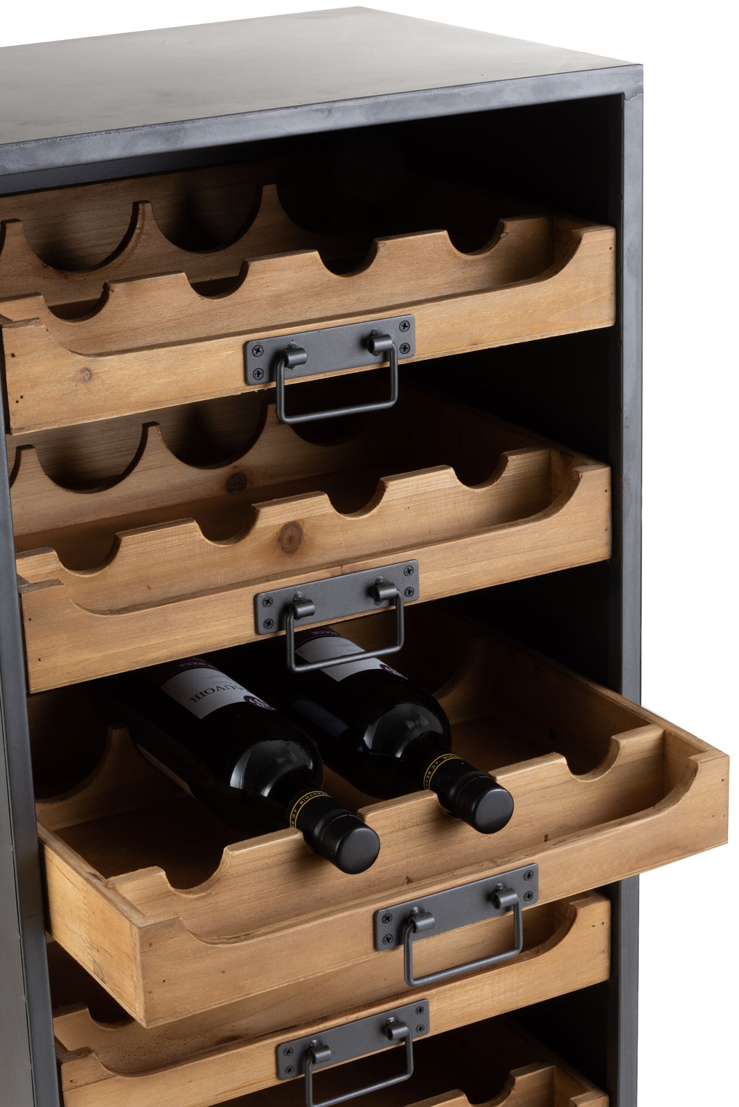 J-Line Wijnrek Staal/Sparhout Zwart met Wielen-Kast-J-Line-cabinet-7-dr-wine-bot-me-wd-na-6-rek, wijn-Breedte 35 Hoogte 120 Lengte 43,5 Gewicht 18,26 kg Verzameling ZOMER 2020 Kleur 1 ZWART Kleur 2 NATUURLIJK Materiaal samenstelling STAAL (50%), SPARHOUT (50%) Intrastat-code 94036010 Montage vereist Ja-5400924011321-1132-Cerasus Homestyle