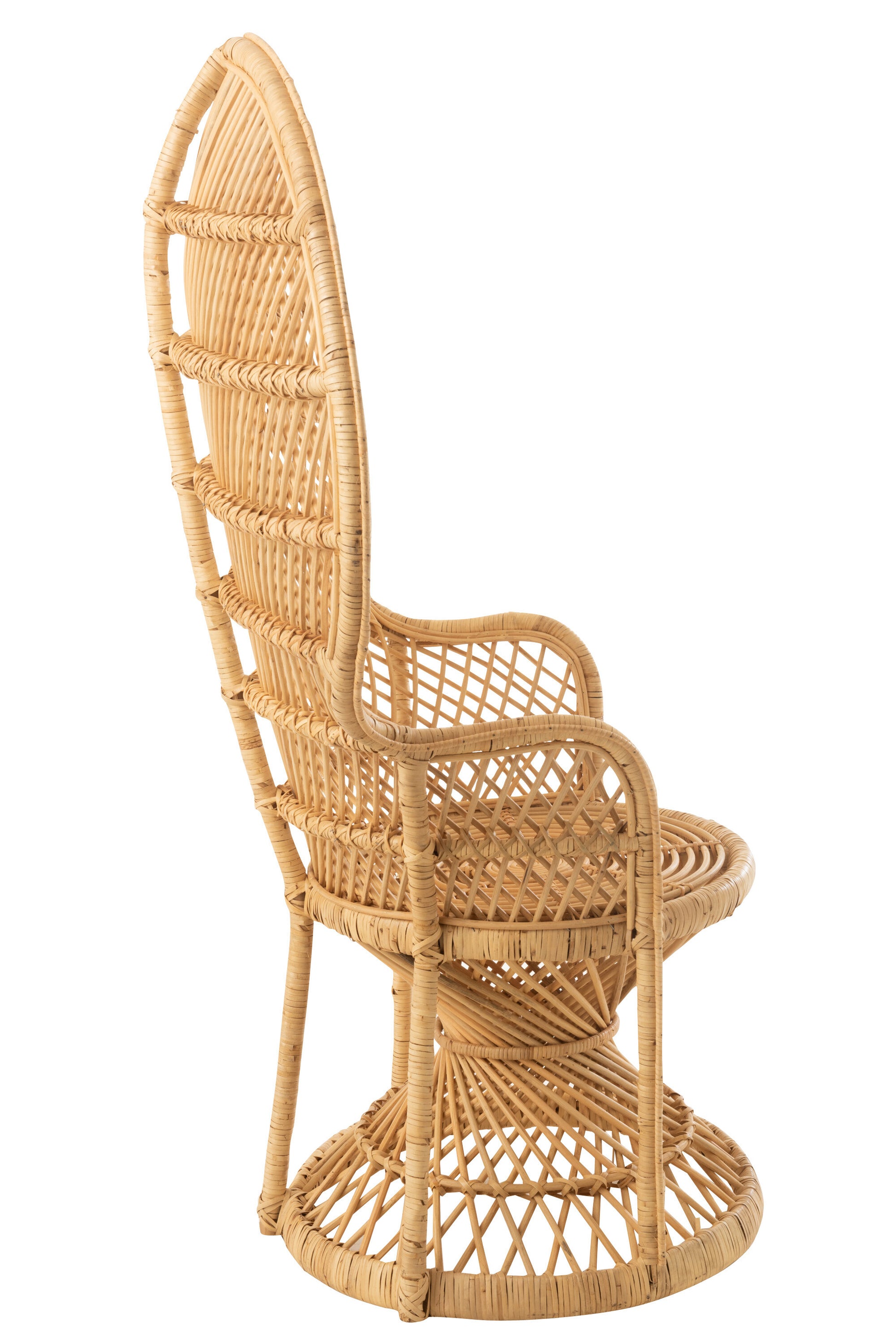 update alt-text with template Peacock Stoel - Rotan Naturel-Stoel-J-Line-Naturel-Rotan-chair-peacock-cushion-rat-nat-12-loungestoel, stoel-Inclusief kussen. Breedte 67 Hoogte 133 Lengte 105 Gewicht 7200 gr Verzameling Zomer 2021 Kleur Natuurlijk Materiaal samenstelling Rotan (100%) Maximaal zitgewicht 120 Zit diepte 48 Stoelhoogte 81-5400924112608-11260-Cerasus Homestyle