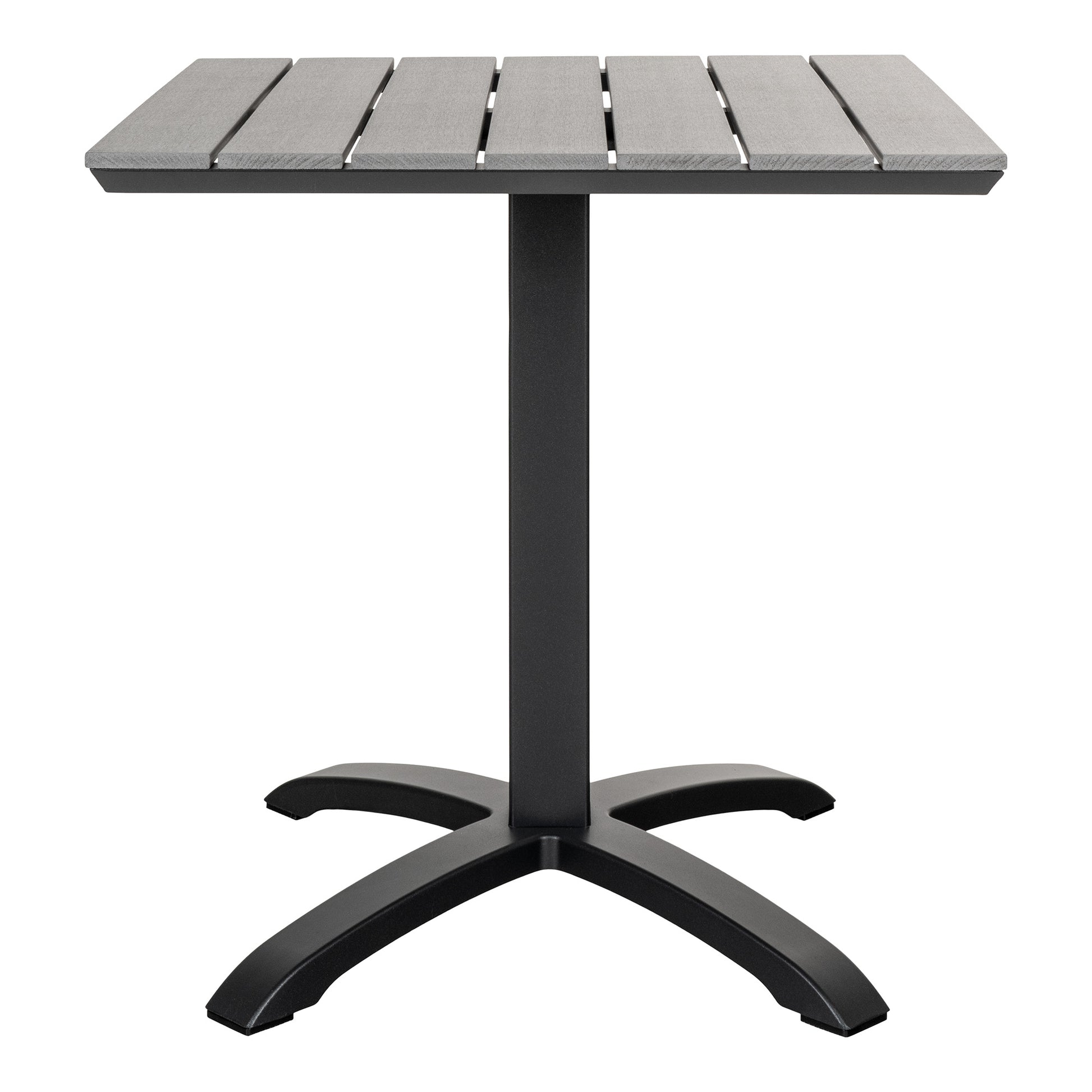 Chicago Koffietafel Grijs-Tafel-House Nordic-chicago-cafe-table-cafe-table-with-table-top-in-gray-nonwood-and-black-legs-70x70x72-cm-4-buiten, kleine tafel, koffietafel-70x70x72 cm Materiaal Niet-hout (PE), aluminium Kleur Grijs zwart-5713917021796-7501120-Cerasus Homestyle