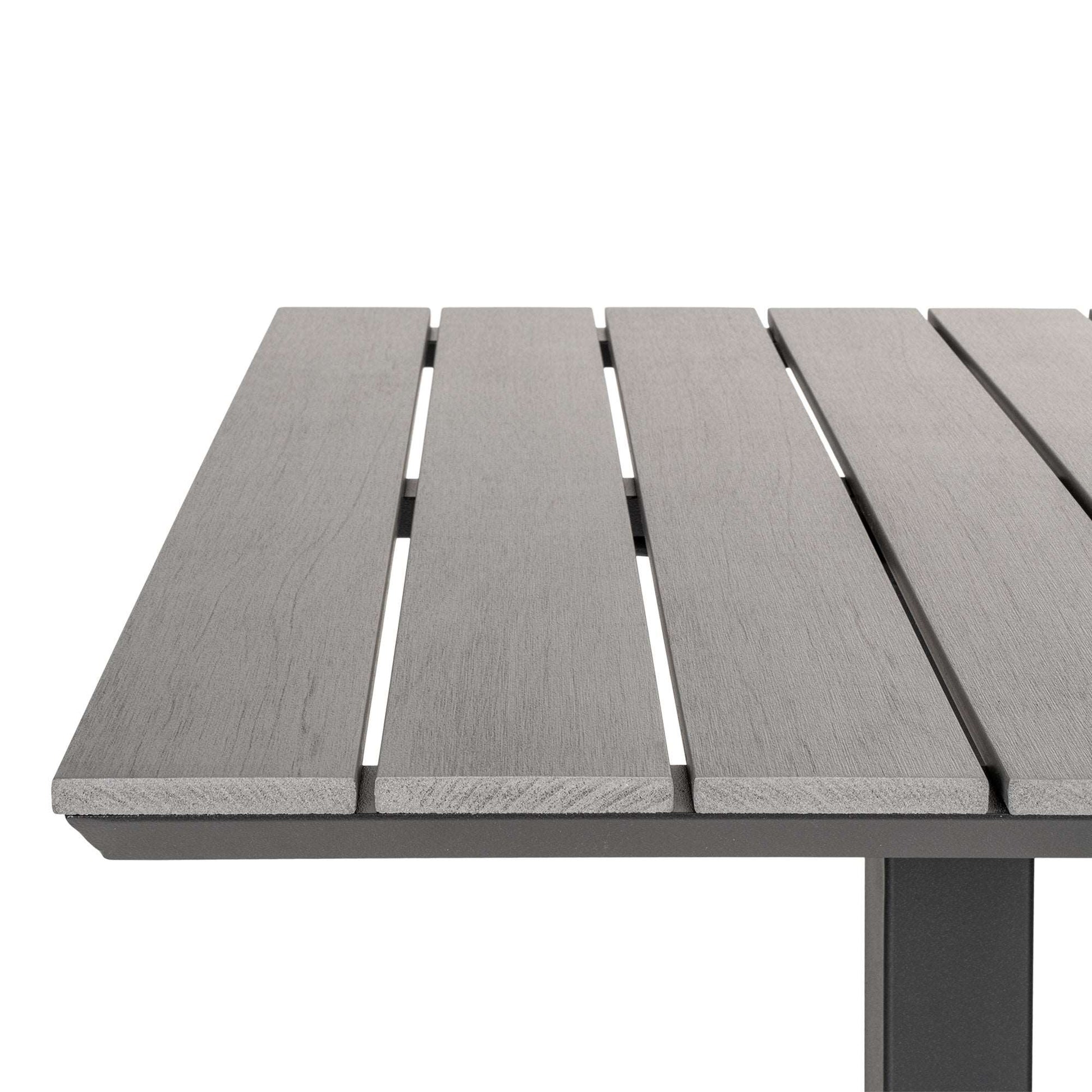 Chicago Koffietafel Grijs-Tafel-House Nordic-chicago-cafe-table-cafe-table-with-table-top-in-gray-nonwood-and-black-legs-70x70x72-cm-5-buiten, kleine tafel, koffietafel-70x70x72 cm Materiaal Niet-hout (PE), aluminium Kleur Grijs zwart-5713917021796-7501120-Cerasus Homestyle