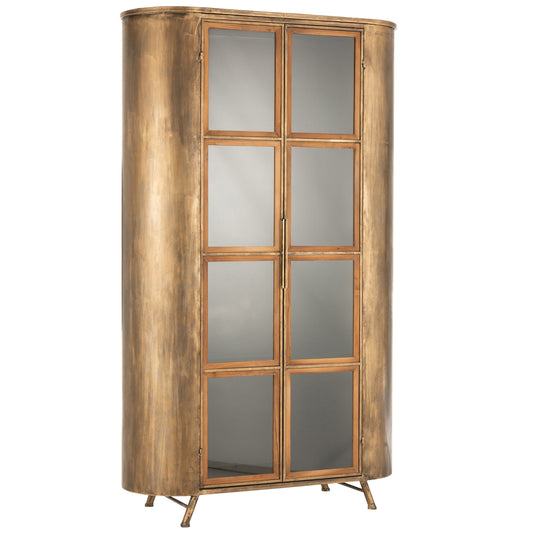 J-Line Kast Goud met Glas-Kast-J-Line-Goud-IJzer-closet-legs-2drs-met-gl-ant-gd-1-kast, Woonkamer-Op zoek naar een stijlvol en praktisch rek om je huis opgeruimd te houden? Kijk dan niet verder dan dit rek van J-Line. Onze rekken zijn gemaakt van hoogwaardige materialen en hebben een prachtige uitstraling die bij elk interieur past. Of je nu je boeken wilt opbergen, je favoriete decoraties wilt tentoonstellen, of gewoon wat extra opbergruimte nodig hebt, onze rekken bieden voldoende ruimte voor 