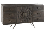 Ethnisches Design-Sideboard in Dunkelbraun