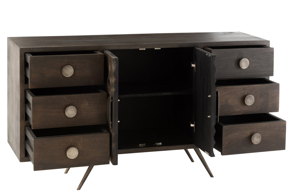 Etnisch Design Dressoir Donkerbruin