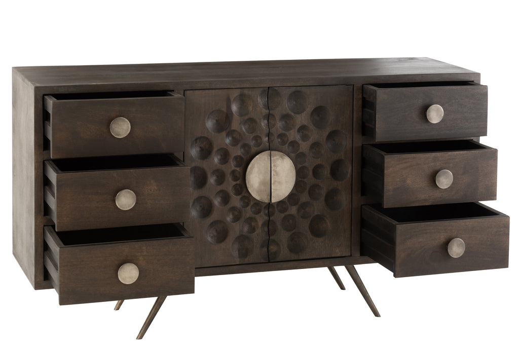 Etnisch Design Dressoir Donkerbruin