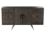 Ethnisches Design-Sideboard in Dunkelbraun