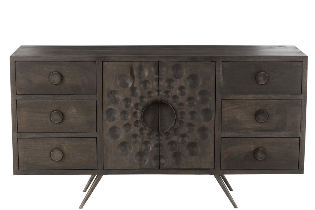 Etnisch Design Dressoir Donkerbruin