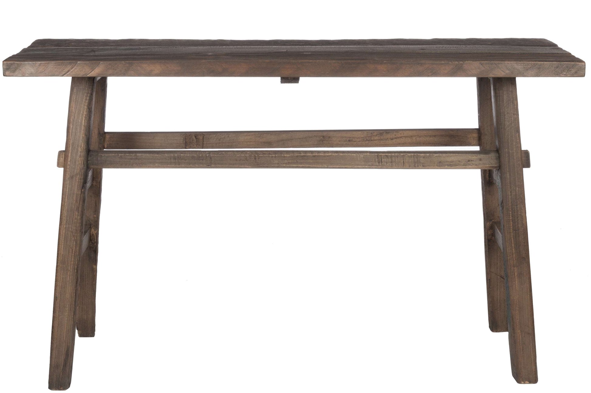 Console Bruin - Gerecycled Hout-Tafel-J-Line-Donkerbruin-Gerecycled Hout-console-wood-brown-2-buiten, outdoor, recycle, sale, Tafel-Wauw! Deze sidetable is niet alleen een stoere aanvulling voor in je interieur maar ook nog eens erg praktisch! Deze gave sidetable is van het trendy merk J-Line. Door zijn grote breedte is hij ook makkelijk in verschillende ruimtes in je huis te plaatsen en te verplaatsen. De sidetable heeft een hoogte van 85cm, een breedte van 140cm en een diepte van 50cm. Shop de