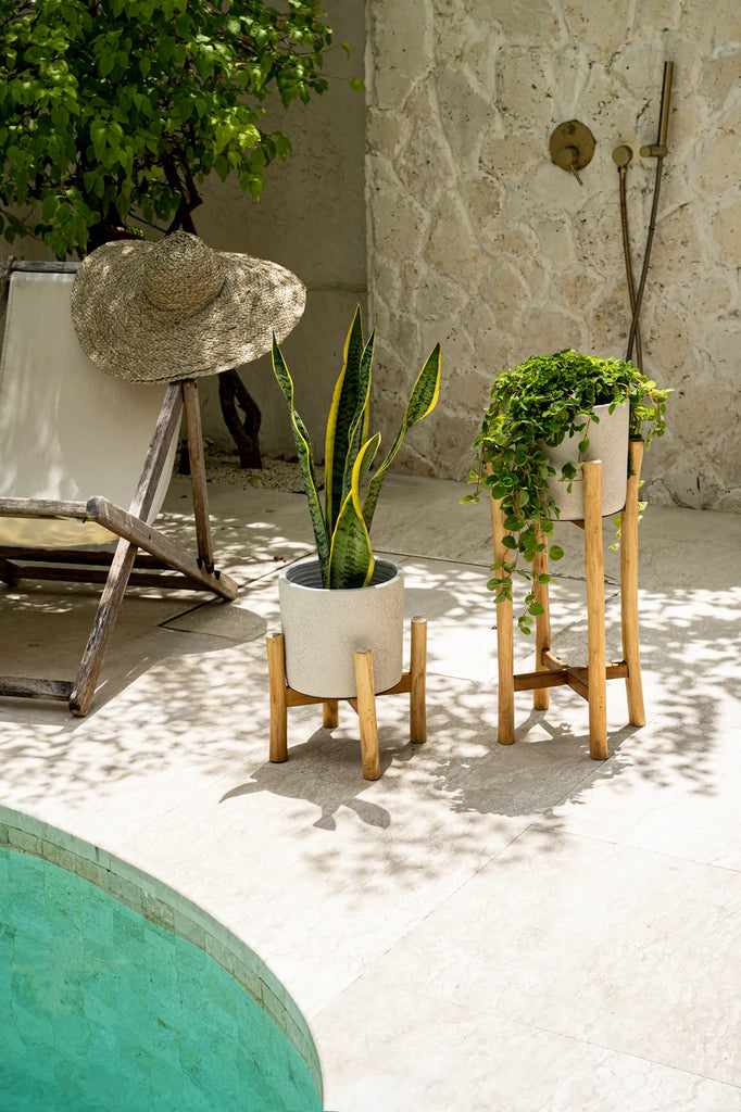 The Chalk High Planter-Concrete Naturel - L