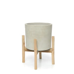 The Chalk Low Planter - Béton naturel - S