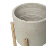 The Chalk Low Planter - Béton naturel - S