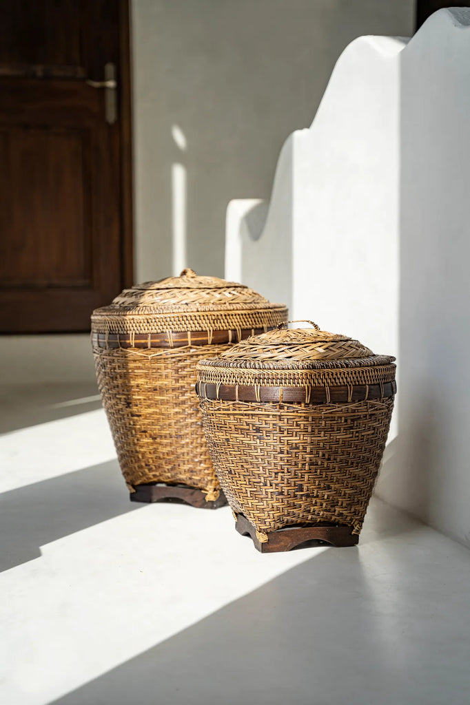 Le Panier de Rangement Colonial - Brun Naturel - L