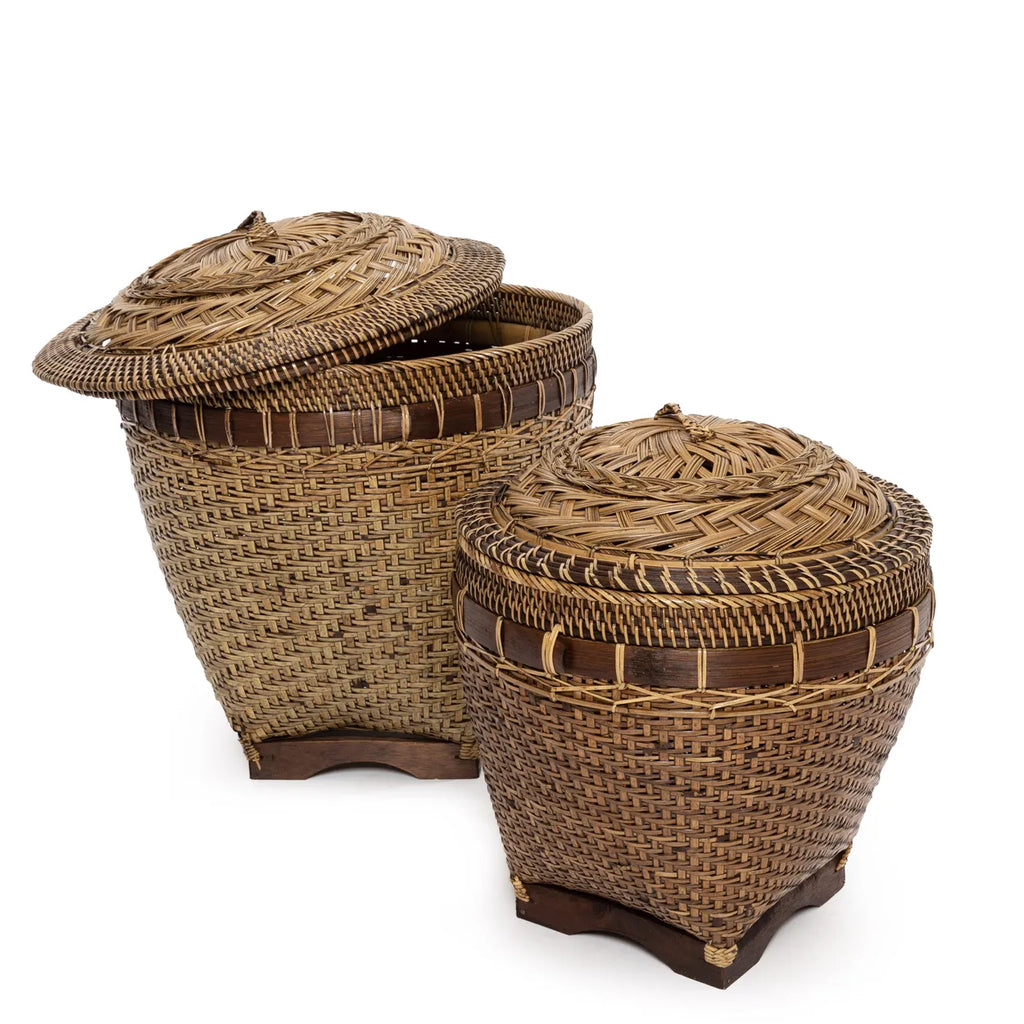 Le Panier de Rangement Colonial - Brun Naturel - L