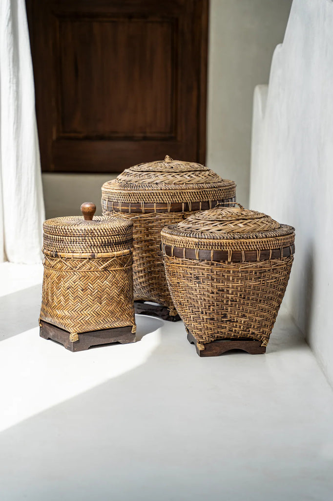 Le Panier de Rangement Colonial - Brun Naturel - M