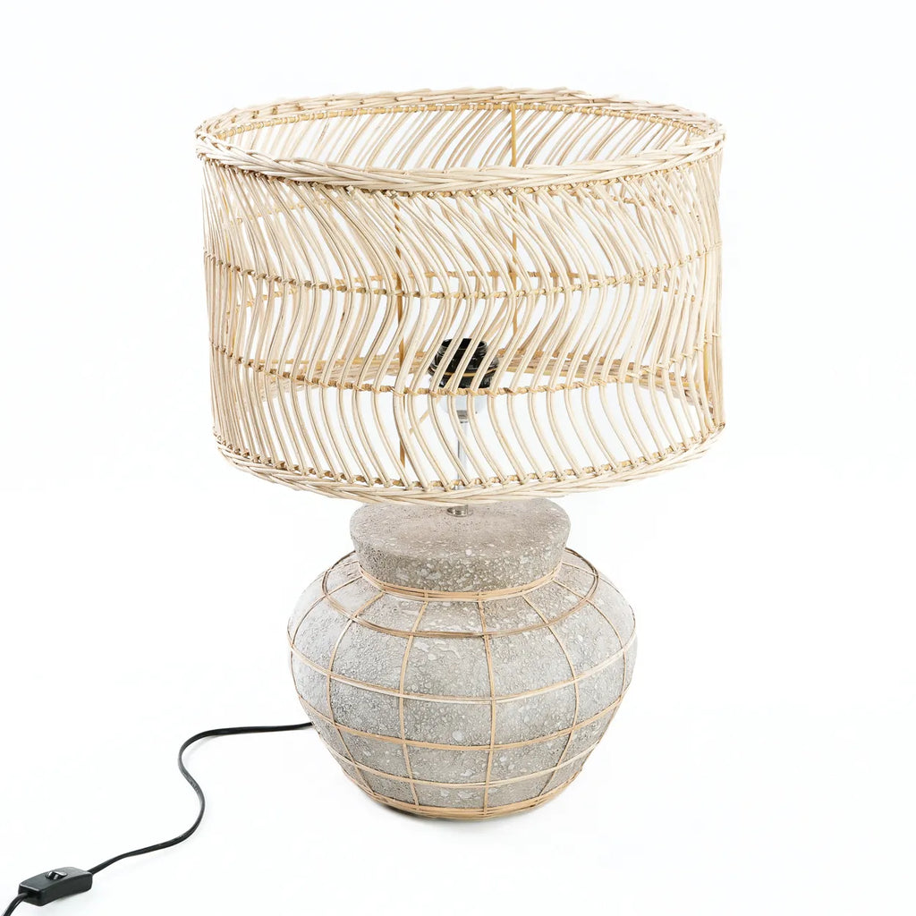 The Kythira Table Lamp-Naturel Betongray