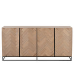 J-Line Dressoir ZigZag Naturel-Kast-J-Line-dres-4-drs-zgzg-wd-met-nat-b-1-Dressoir, kast-Breedte 40 Hoogte 87 Lengte 180 Gewicht 53,3 kg Verzameling WINTER 2022 Kleur 1 ZWART Materiaal samenstelling MDF (95%), METAAL (5%)-5400924250263-25026-Cerasus Homestyle