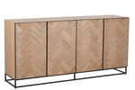 J-Line Dressoir ZigZag Naturel-Kast-J-Line-dres-4-drs-zgzg-wd-met-nat-b-2-Dressoir, kast-Breedte 40 Hoogte 87 Lengte 180 Gewicht 53,3 kg Verzameling WINTER 2022 Kleur 1 ZWART Materiaal samenstelling MDF (95%), METAAL (5%)-5400924250263-25026-Cerasus Homestyle