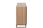 J-Line Dressoir ZigZag Naturel-Kast-J-Line-dres-4-drs-zgzg-wd-met-nat-b-3-Dressoir, kast-Breedte 40 Hoogte 87 Lengte 180 Gewicht 53,3 kg Verzameling WINTER 2022 Kleur 1 ZWART Materiaal samenstelling MDF (95%), METAAL (5%)-5400924250263-25026-Cerasus Homestyle