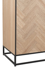 J-Line Dressoir ZigZag Naturel-Kast-J-Line-dres-4-drs-zgzg-wd-met-nat-b-5-Dressoir, kast-Breedte 40 Hoogte 87 Lengte 180 Gewicht 53,3 kg Verzameling WINTER 2022 Kleur 1 ZWART Materiaal samenstelling MDF (95%), METAAL (5%)-5400924250263-25026-Cerasus Homestyle