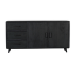 update alt-text with template Dressoir Omaha Black | 180 cm-Cerasus Homestyle-dressoir-omaha-black-180-cm-5-Dressoir Omaha Black is volledig uitgevoerd in mangohout. Dit model is voorzien van drie lades en twee deuren. Het dressoir is ingelegd met verschillende stroken zwart gelakt hout, waar het meubel zijn eigentijdse karakter aan te danken heeft. Afmetingen Breedte: 180 cm Diepte: 45 cm Hoogte: 90 cm Onderhoud: Afnemen met een lichtvochtige doek. Breedte 180 Diepte 45 Hoogte 90-8720618970190-STF-12555-Ce