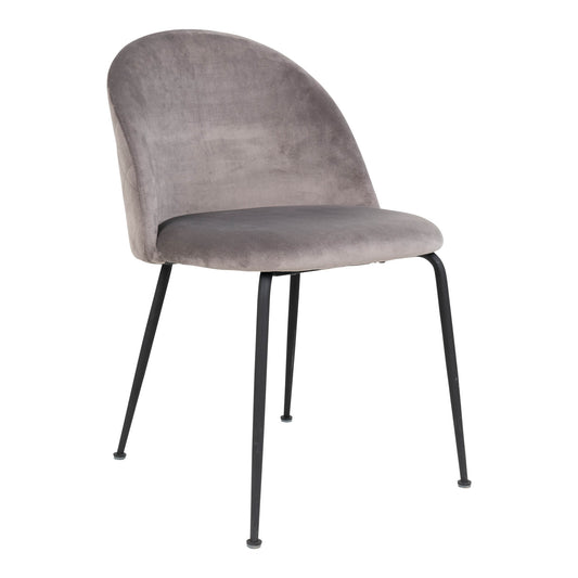 Geneve Dining Chair - Stoel in grijs velours - set van 2-Stoel-House Nordic-geneve-dining-chair-chair-in-grey-velvet-with-black-legs-hn1213-1-eetkamerstoel, stoel-Stoel van grijs fluweel met zwarte poten\nHN1213 Materiaal Fluweel, staal Kleur Grijs-5713917002184-1001257-Cerasus Homestyle