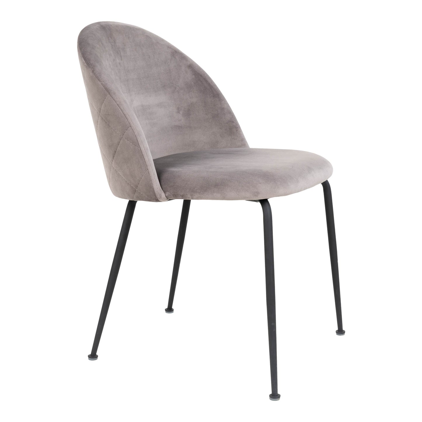 Geneve Dining Chair - Stoel in grijs velours - set van 2-Stoel-House Nordic-geneve-dining-chair-chair-in-grey-velvet-with-black-legs-hn1213-4-eetkamerstoel, stoel-Stoel van grijs fluweel met zwarte poten\nHN1213 Materiaal Fluweel, staal Kleur Grijs-5713917002184-1001257-Cerasus Homestyle