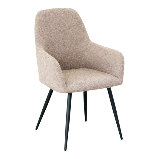 Harbo Dining Chair - Eetkamerstoel in bouclé, beige - set van 2-Stoel-House Nordic-harbo-dining-chair-dining-chair-in-boucle-beige-with-black-legs-hn1233-set-of-2-1-eetkamerstoel, keuken, stoel-Eetkamerstoel in bouclé, beige met zwarte poten, HN1233 Materiaal Stof, staal Kleur Beige-5713917025299-1001164-Cerasus Homestyle