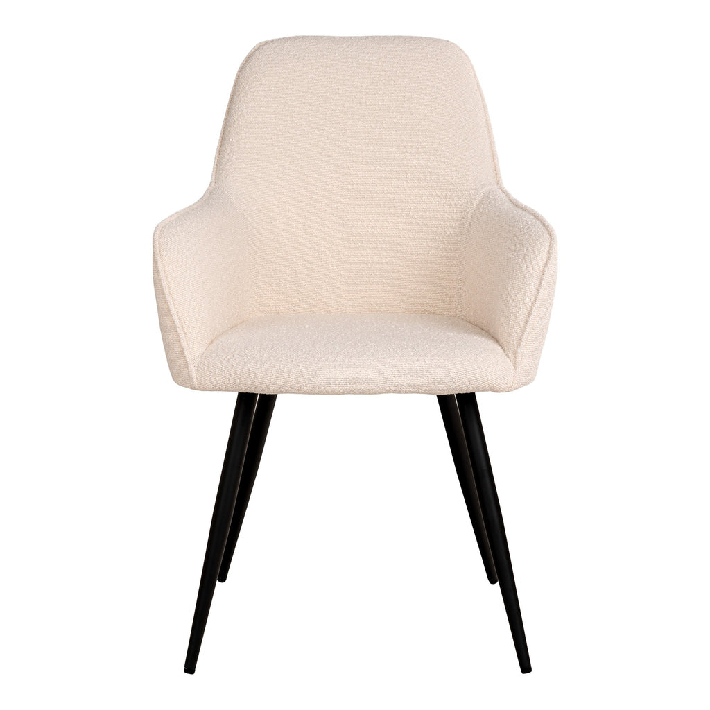 Harbo Dining Chair – Esszimmerstuhl in Bouclé-Weiß – 2er-Set 