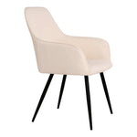 Harbo Dining Chair - Eetkamerstoel in bouclé Wit - set van 2