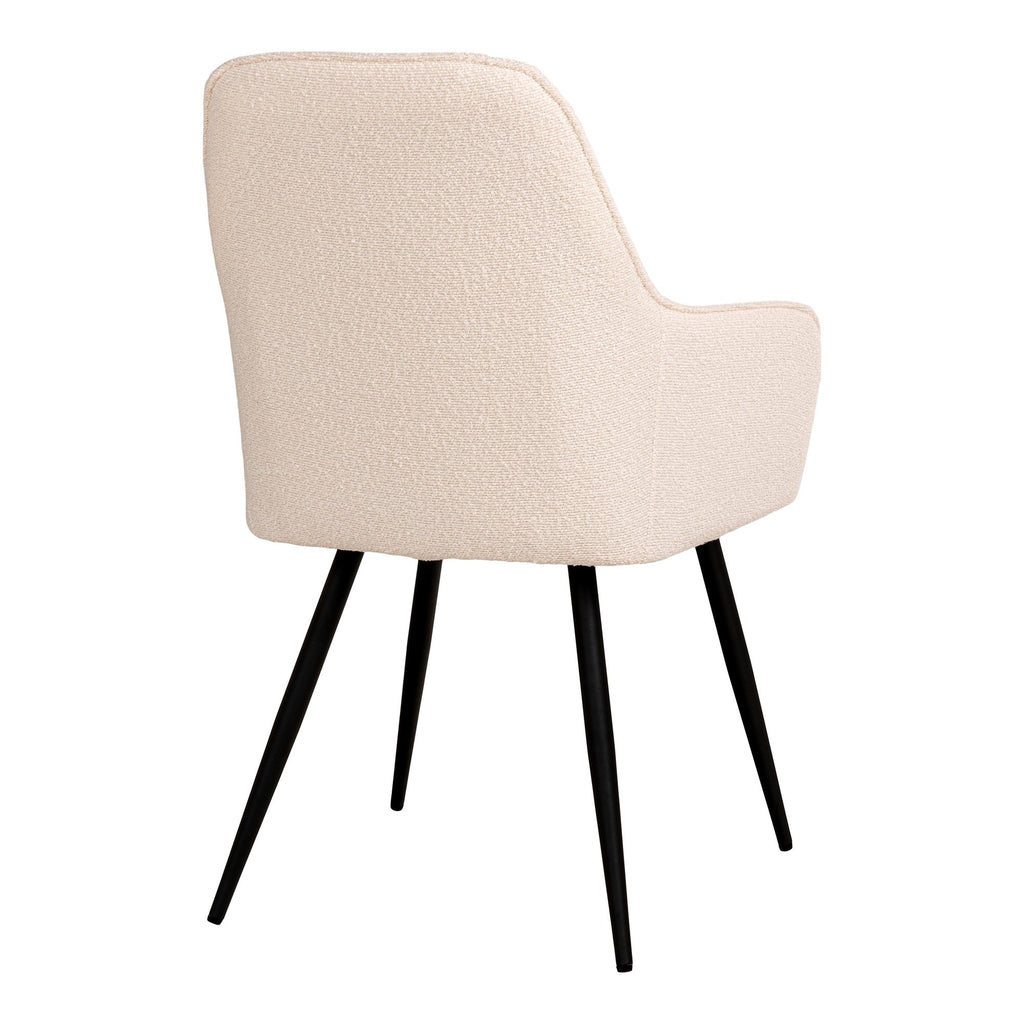 Harbo Dining Chair – Esszimmerstuhl in Bouclé-Weiß – 2er-Set 