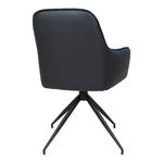 Harbo Eetkamerstoel Zwart-Stoel-House Nordic-harbo-dining-chair-with-swivel-chair-with-swivel-in-black-pu-with-black-legs-hn1223-5-eetkamerstoel, keuken, stoel, Woonkamer-Materiaal PU, staal Kleur Zwart-5713917015245-1001167-Cerasus Homestyle