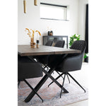 Harbo Eetkamerstoel Zwart-Stoel-House Nordic-harbo-dining-chair-with-swivel-chair-with-swivel-in-black-pu-with-black-legs-hn1223-8-eetkamerstoel, keuken, stoel, Woonkamer-Materiaal PU, staal Kleur Zwart-5713917015245-1001167-Cerasus Homestyle