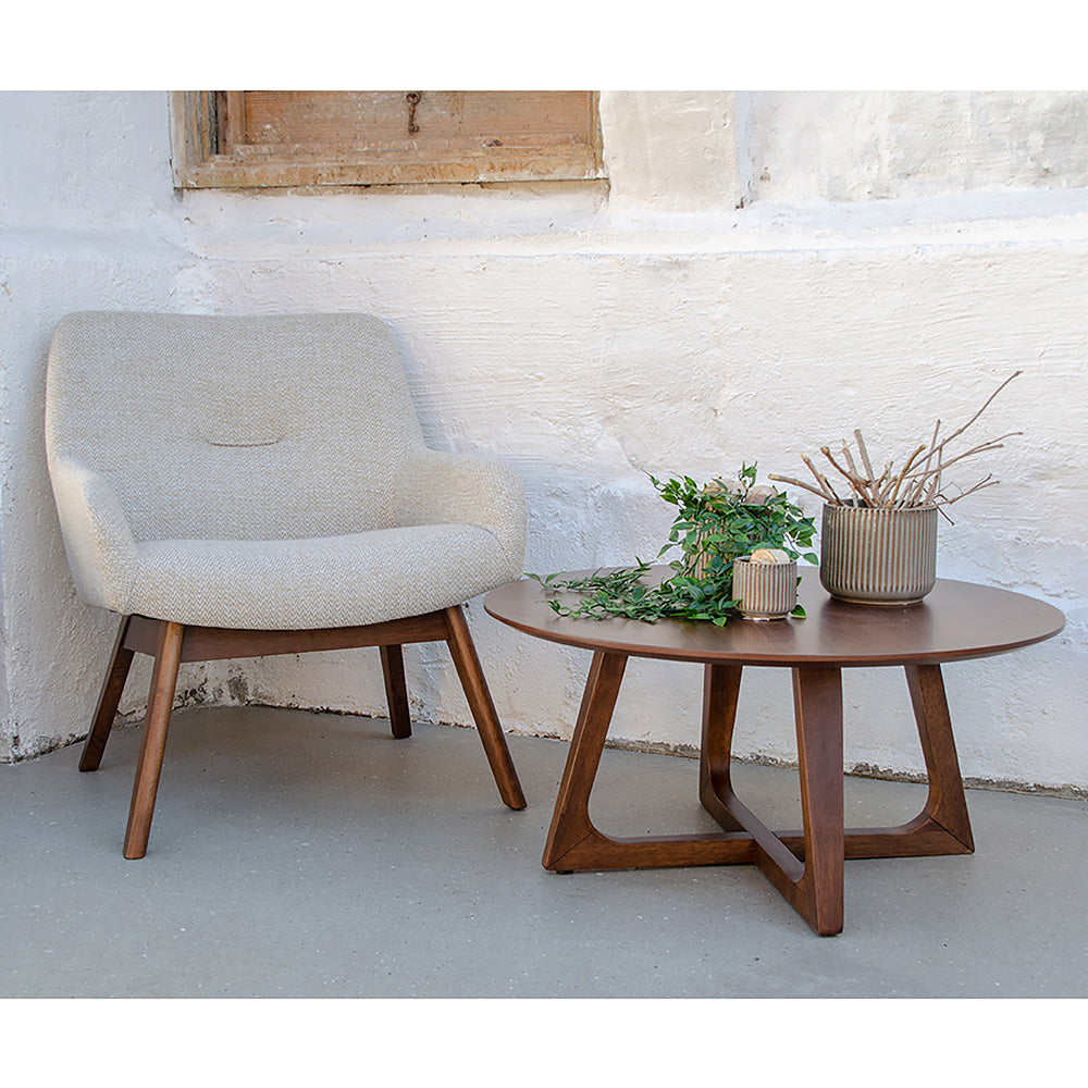 Hellerup Salontafel - Salontafel in Walnootfineer-Tafel-House Nordic-hellerup-coffee-table-coffee-table-in-walnut-veneer-oe-75-cm-2-eettafel, salontafel, Woonkamer-Diameter van 75 cm Materiaal MDF, Walnoot Fineer Kleur Bruin-5713917008674-2101010-Cerasus Homestyle