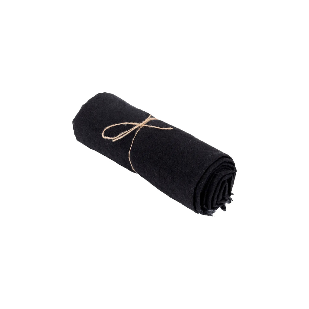 La Nappe en Lin - Noir - 150x250